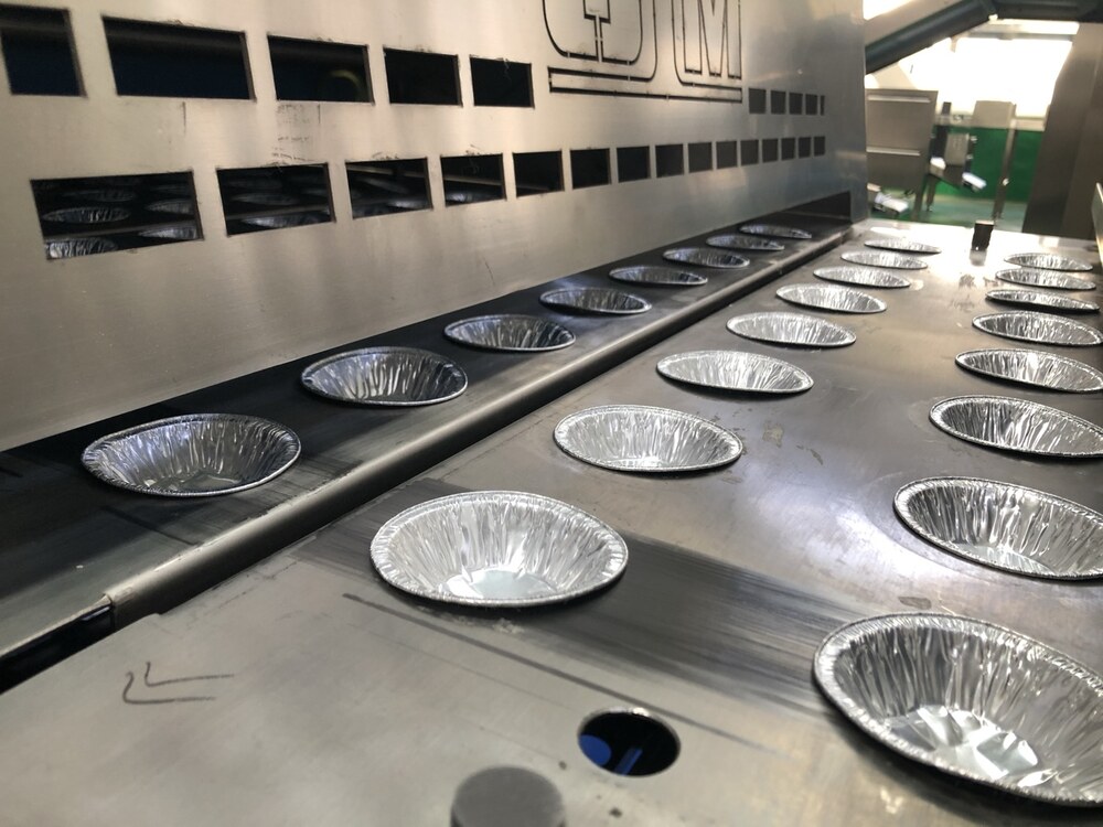 Automatic Egg Tart Shell Production Line — application in use